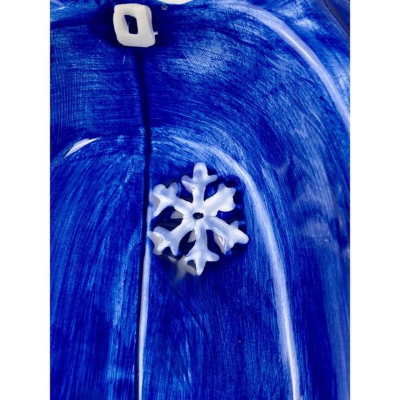 Blizzard Cooks Club Snowflake candy dish, 1998, Christmas blue bear Dish - Picture 12 of 13